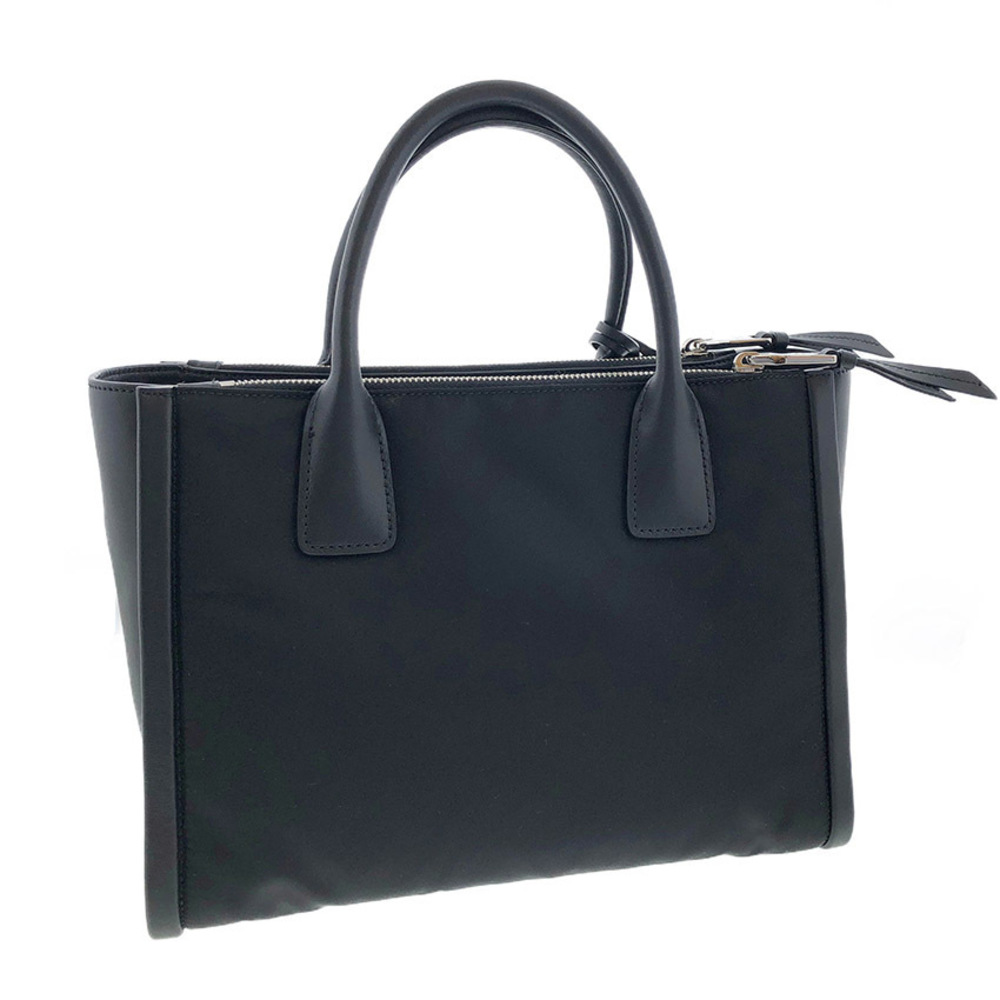 Prada Concept Nylon Leather Shoulder Bag Black